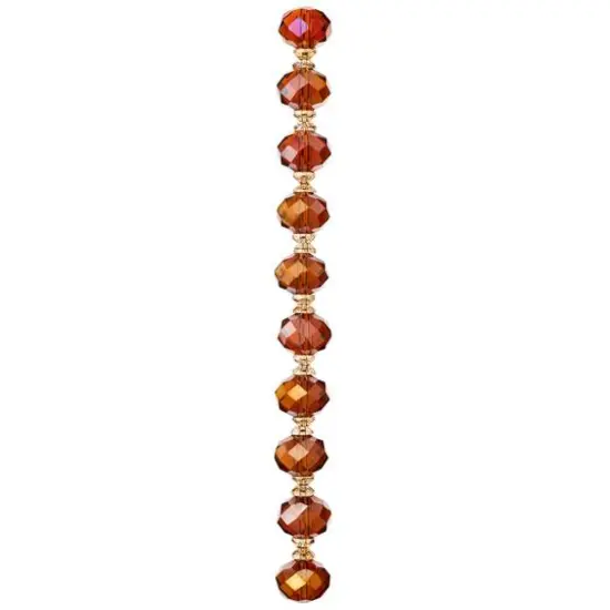 Amber Faceted Glass Rondelle Beads by Bead Landing&trade; {4}