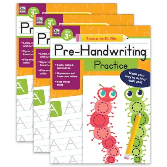 Thinking Kids Trace with Me Pre-Handwriting Practice Activity Books, 3ct. {1}