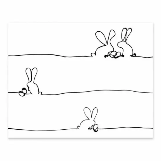 Easter Bunnies Design 8" x 10" Tabletop Canvas {1}