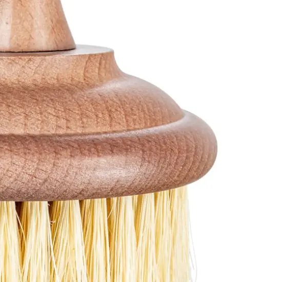 Hello Honey&reg; 6" Brown Carved Wood Dish Brush {3}