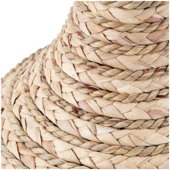 14" Brown Seagrass Handmade Braided Vase {3}