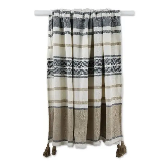 DII&reg; Stone & Mineral 2-Tone Chevron Stripe Throw {8}