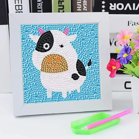 Sparkly Selections Cow Pre-Framed Diamond Painting Kit {1}