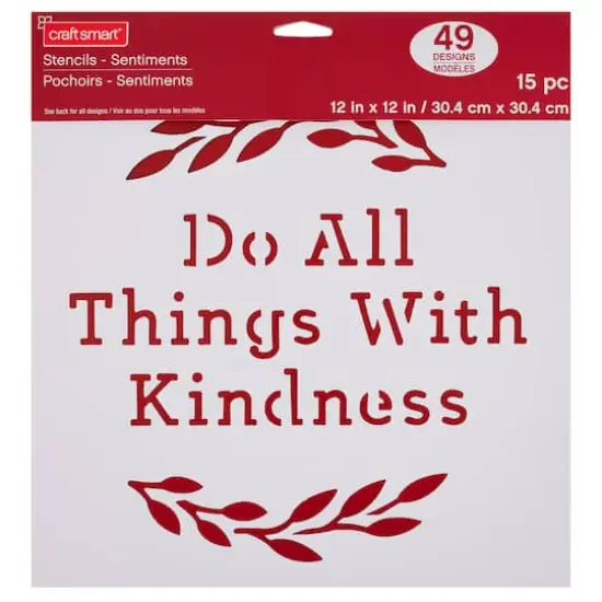 Sentiment Stencils, 12" x 12" by Craft Smart&reg; {3}