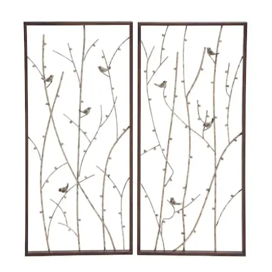 Set of 2 Black Metal Farmhouse Wall Decor, 14" x 32" {1}