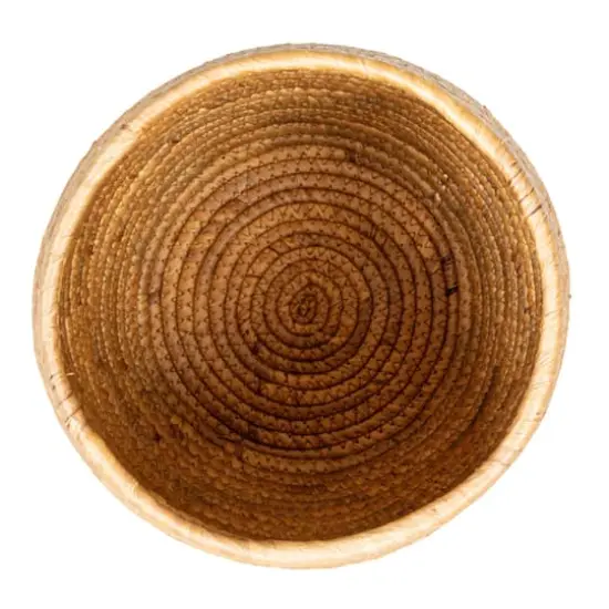 Hello Honey® Natural Handwoven Round Water Hyacinth Nesting Basket Set {4}