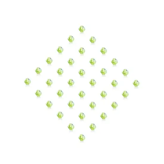 John Bead PRECIOSA 6mm Czech Crystal Bicone Beads, 36ct. Limecicle AB {3}