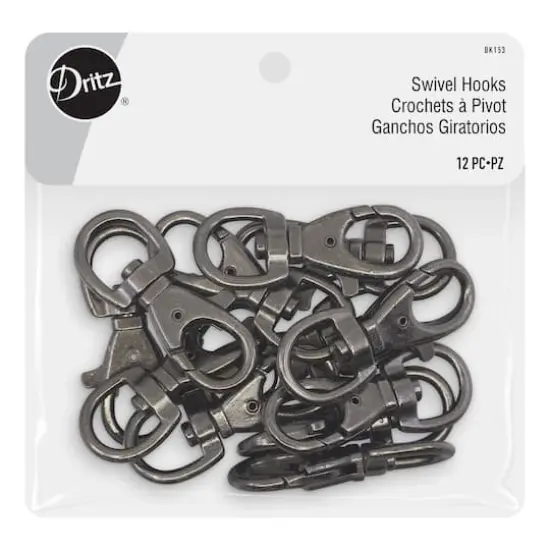 Dritz&reg; Gray 2.5" Swivel Hooks, 12ct. {1}