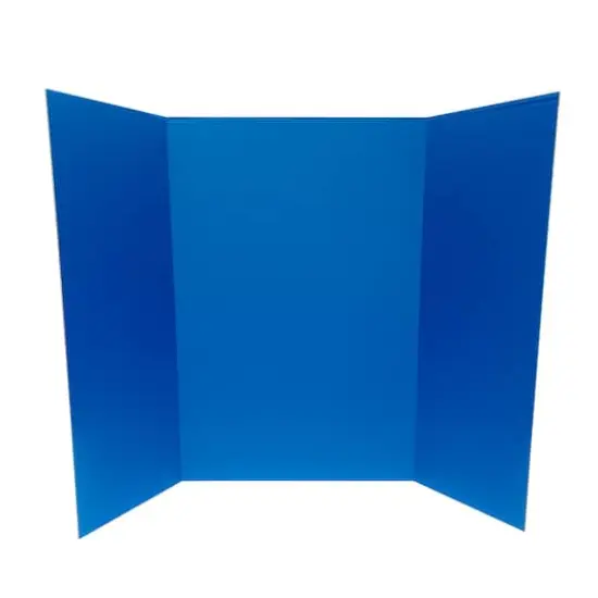 Corrugated Tri-Fold Display Board, 36" x 48" Blue {1}