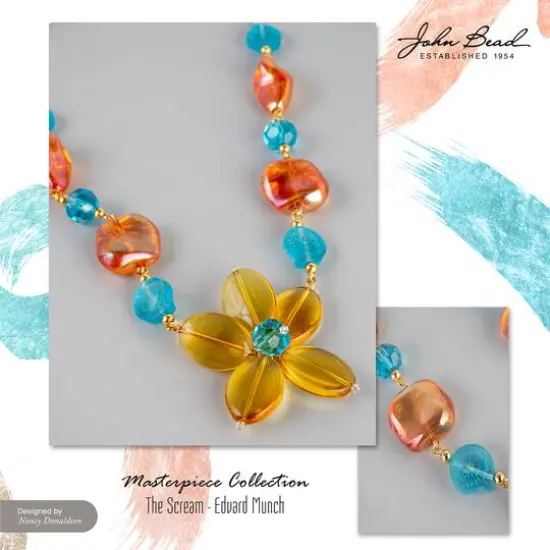 John Bead Masterpiece Collection Glass Bead Box Mix The Scream/Edvard Munch {4}