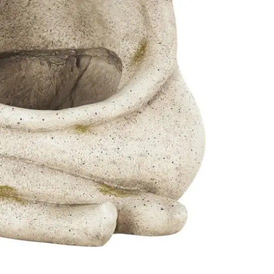 19" Cream Embracing Family Figures Sitting Planter {6}