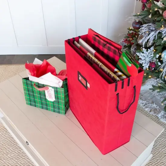 Santa's Bag Gift Bag Organizer & Tissue Paper Storage Box {11}