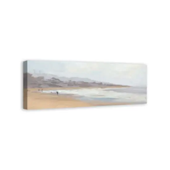 Misty Beach Stroll 36" x 12" Canvas Wall Art {3}