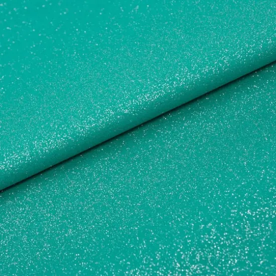 SINGER Solid Glitter Cotton Fabric Turquoise {3}