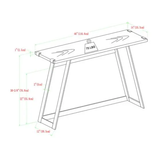 Walker Edison Reclaimed Barnwood Faux Wrap Modern Industrial Entry Table {8}