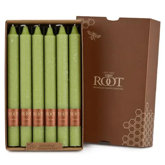 Root Candles 9" Unscented Timberline&trade; Arista&trade; Taper Candles, 12ct. Willow {1}