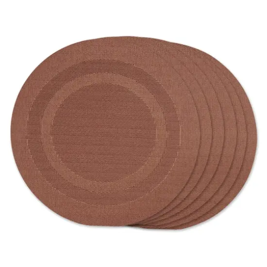 DII&reg; Round Double Frame Placemats, 6ct. Cinnamon {1}