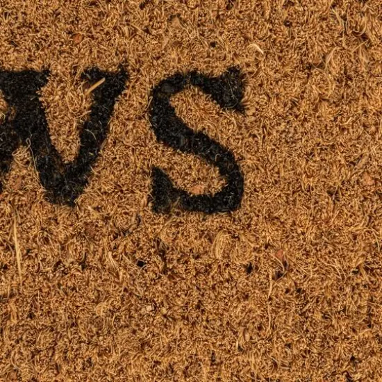 Hello Honey&reg; 29" x 17.5" Wipe Your Paws Natural Coir Bone Doormat {7}