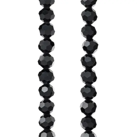 Black Faceted Glass Round Beads, 8mm by Bead Landing&trade; {1}