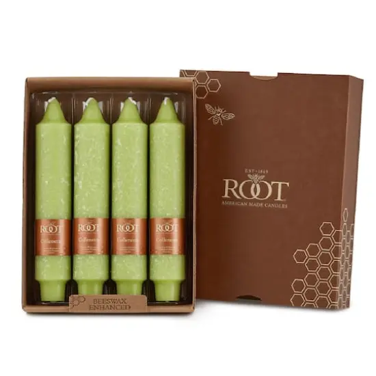 Root Candles 7" Unscented Timberline&trade; Collenette Taper Candles, 4ct. Willow {1}