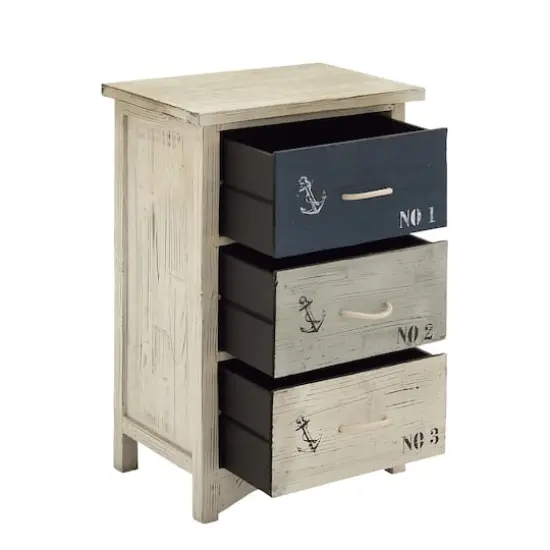 White Wood Coastal Chest, 30" x 19" x 12" {3}