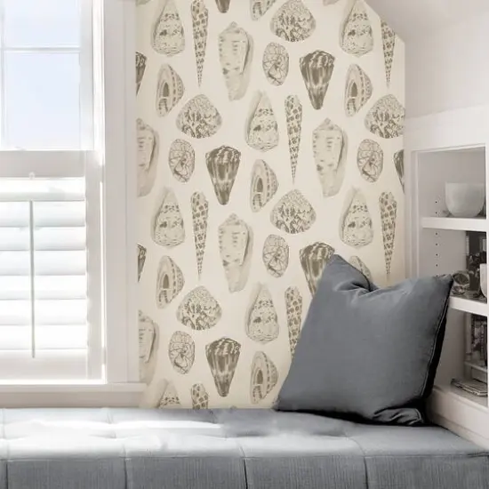 Scalamandre Cream Coquina Peel & Stick Wallpaper {7}