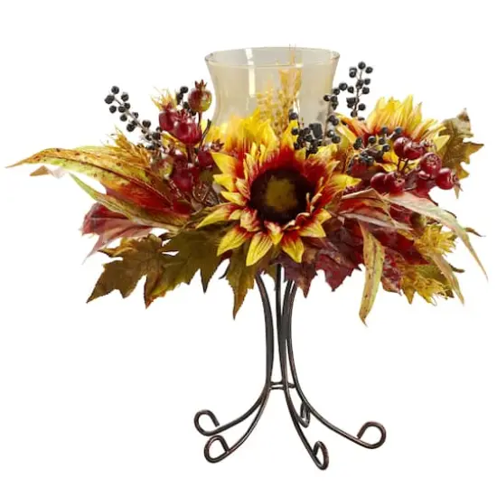 16" Sunflower Candelabrum Centerpiece {1}
