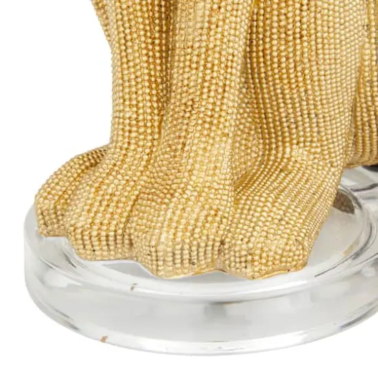 29" Polystone Glam Leopard Table Lamps, 2ct. Gold {7}