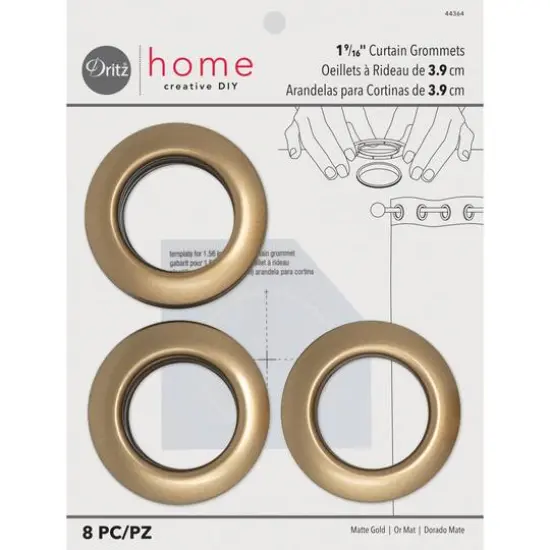 Dritz&reg; Home 1.562" Curtain Grommets, 8ct. Bronze {2}