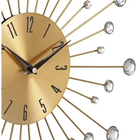 Gold Glam Metal Wall Clock {3}