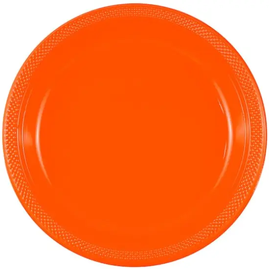 JAM Paper 9" Plastic Party Plates, 20ct. Orange {1}