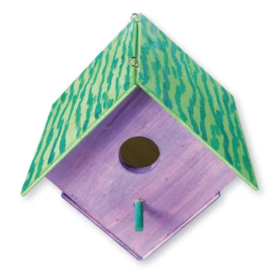 S&S Worldwide&reg; 5" x 5" Unfinished Wooden Birdhouse, 12ct. {1}