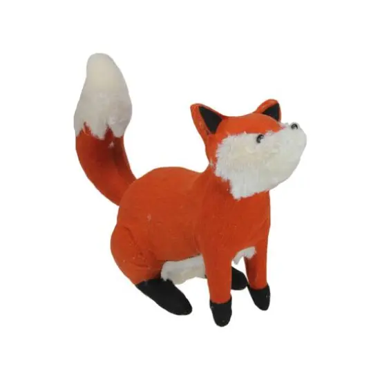 15.75" Orange Plush Sitting Fox Fall Tabletop D&eacute;cor {1}
