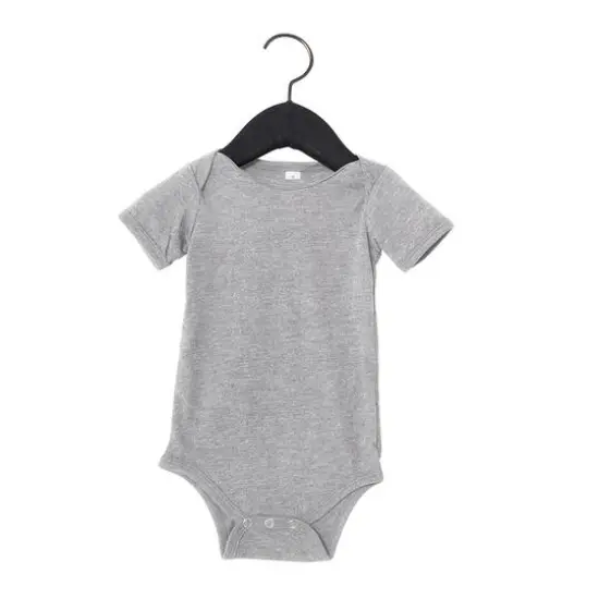 BELLA+CANVAS&reg; Baby Jersey Heather Short Sleeve One-Piece Athletic Heather {1}