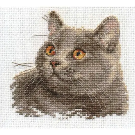 Alisa British Cat Cross Stitch Kit {1}