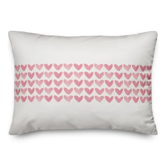 Watercolor Hearts Throw Pillow {1}
