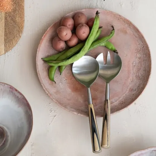 Hello Honey&reg; 12" Red Travertine Elegance Food Tray {4}