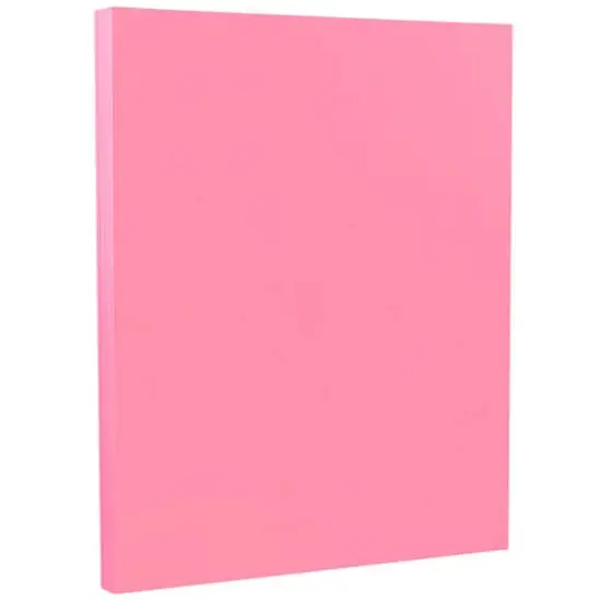 JAM Paper Brite Hue 8.5" x 11" 65lb. Cover Cardstock Pack, 50 Sheets Ultra Pink {1}