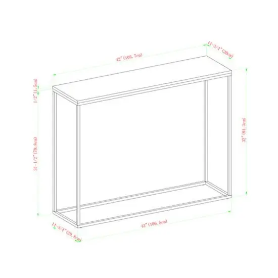 Walker Edison 42" Faux White Marble & Gold Open Box Entry Table {7}