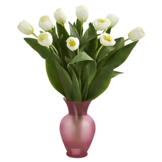 Tulips Artificial Arrangement in Vase {1}