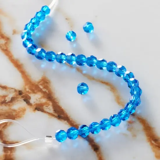 Preciosa Glass Crystal Round Beads, 4mm by Bead Landing&trade; Capri Blue {3}