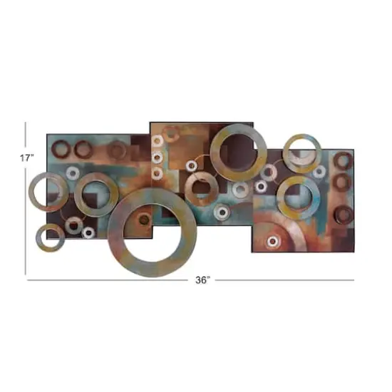 36" Multicolor Geometric Abstract Art Wall D&eacute;cor {7}