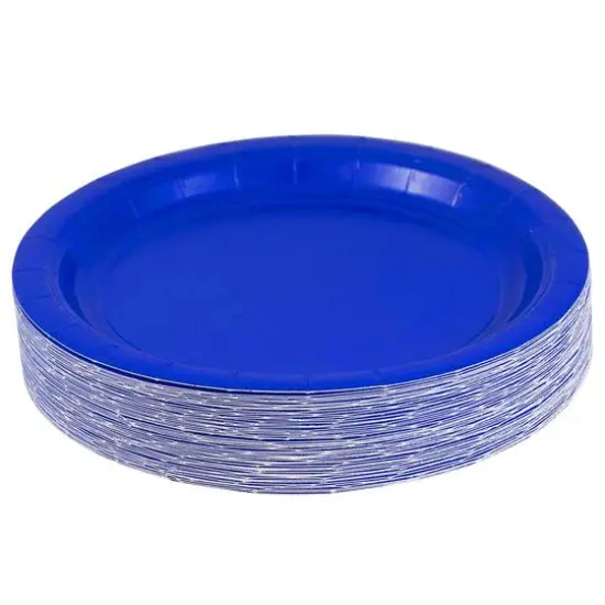JAM Paper 7" Paper Party Plates, 50ct. Royal Blue {3}
