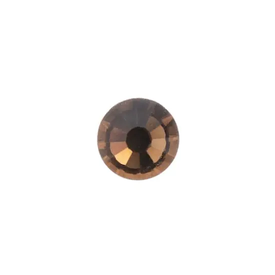 John Bead Crystal Lane SS16 Glass Round Flatback Rhinestones, 288ct. Smoked Topaz {3}