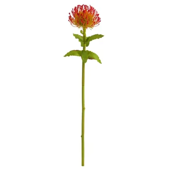 Pincushion Artificial Flower Stem, 6ct. Orange Red {1}
