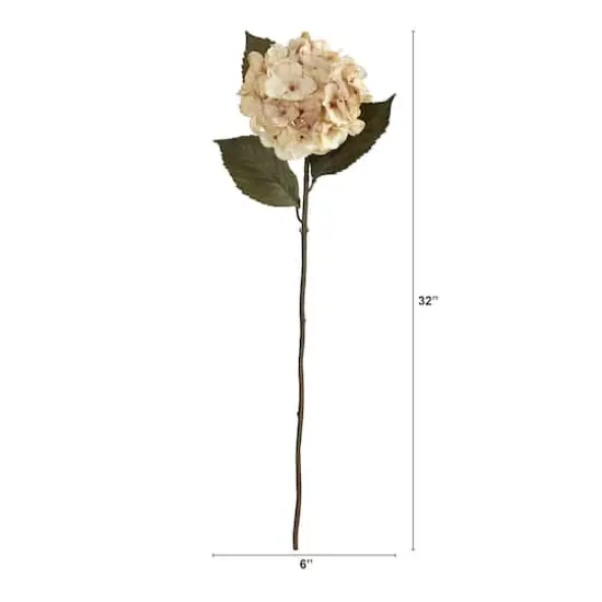32'' Hydrangea Artificial Flower Stem, 6ct. Cream {3}