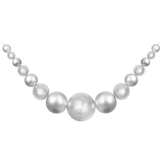 6ft. Christmas Shatterproof Silver Ball Ornament Swag {1}