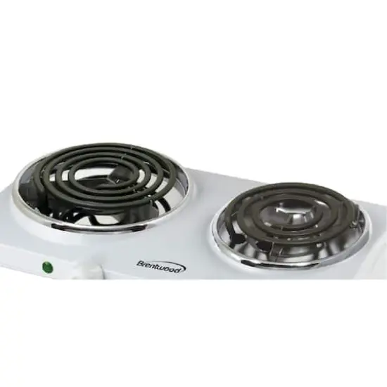 Brentwood White 1500W Double Electric Burner {5}
