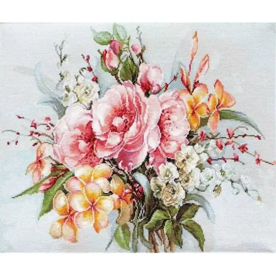 Luca-s Flower Bouquet Counted Cross Stitch Kit {12}