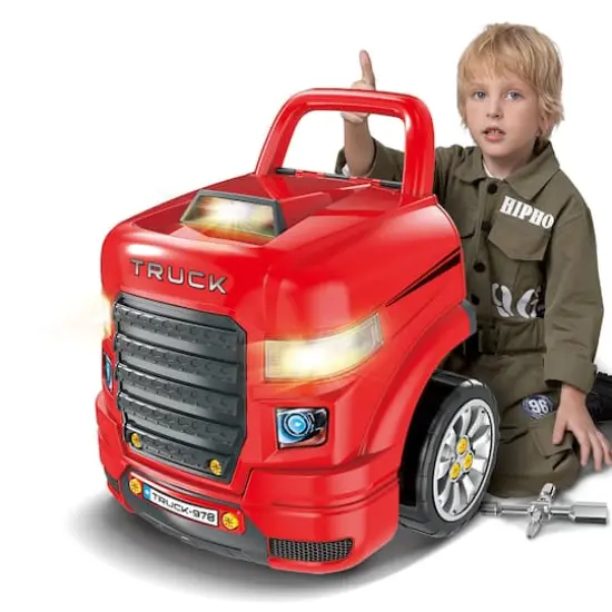 The Bubble Factory Red Truck Mechanic Engine Workshop {10}